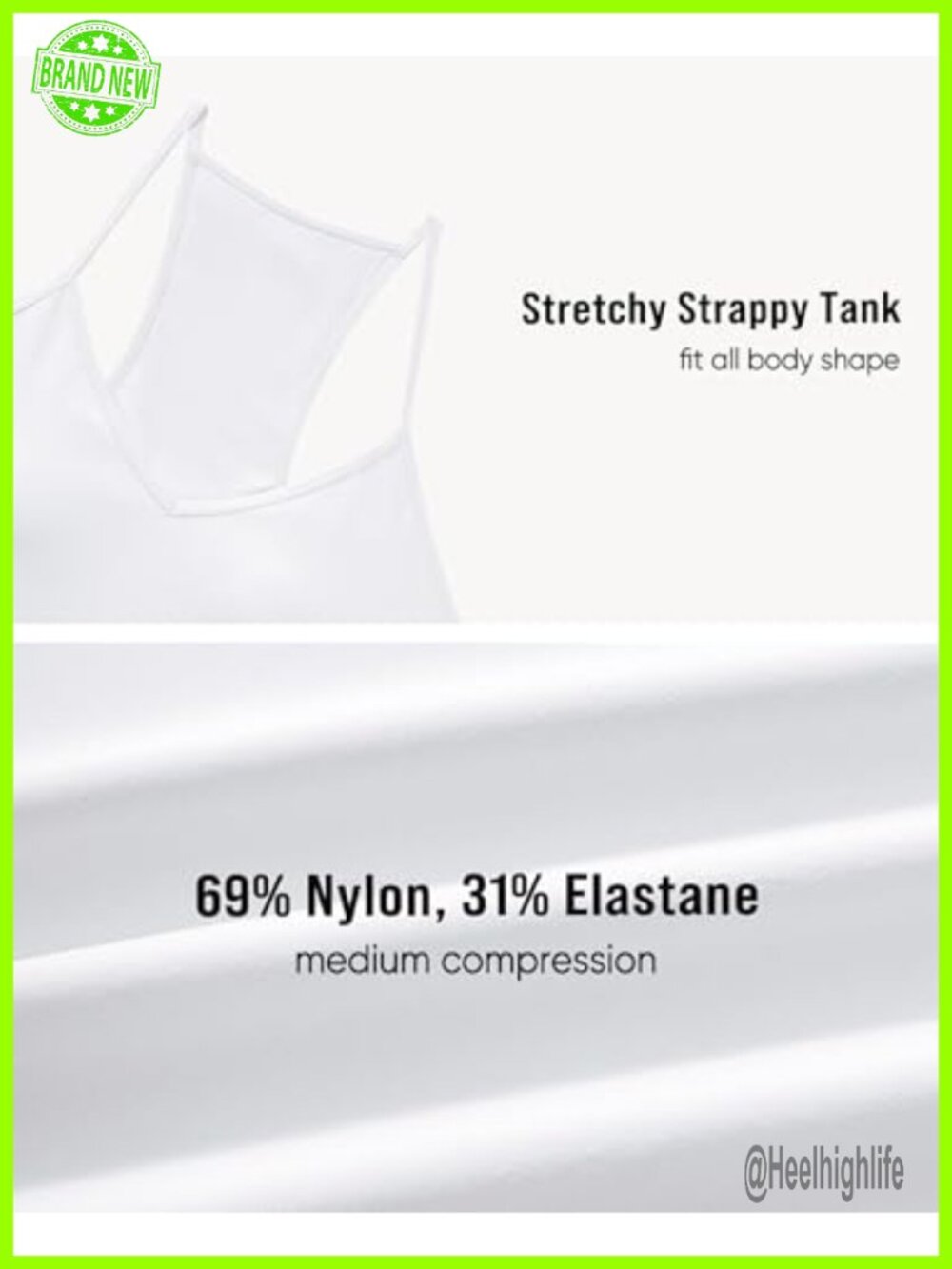 Racerback Workout Top with Built-in Bra Open Back V Neck Longline Sports Bra - Picture 6 of 7